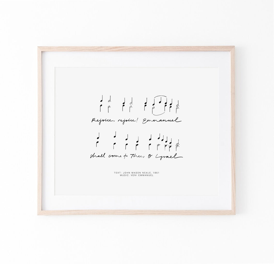 Christmas Hymn Art Print | O Come O Come, Emmanuel