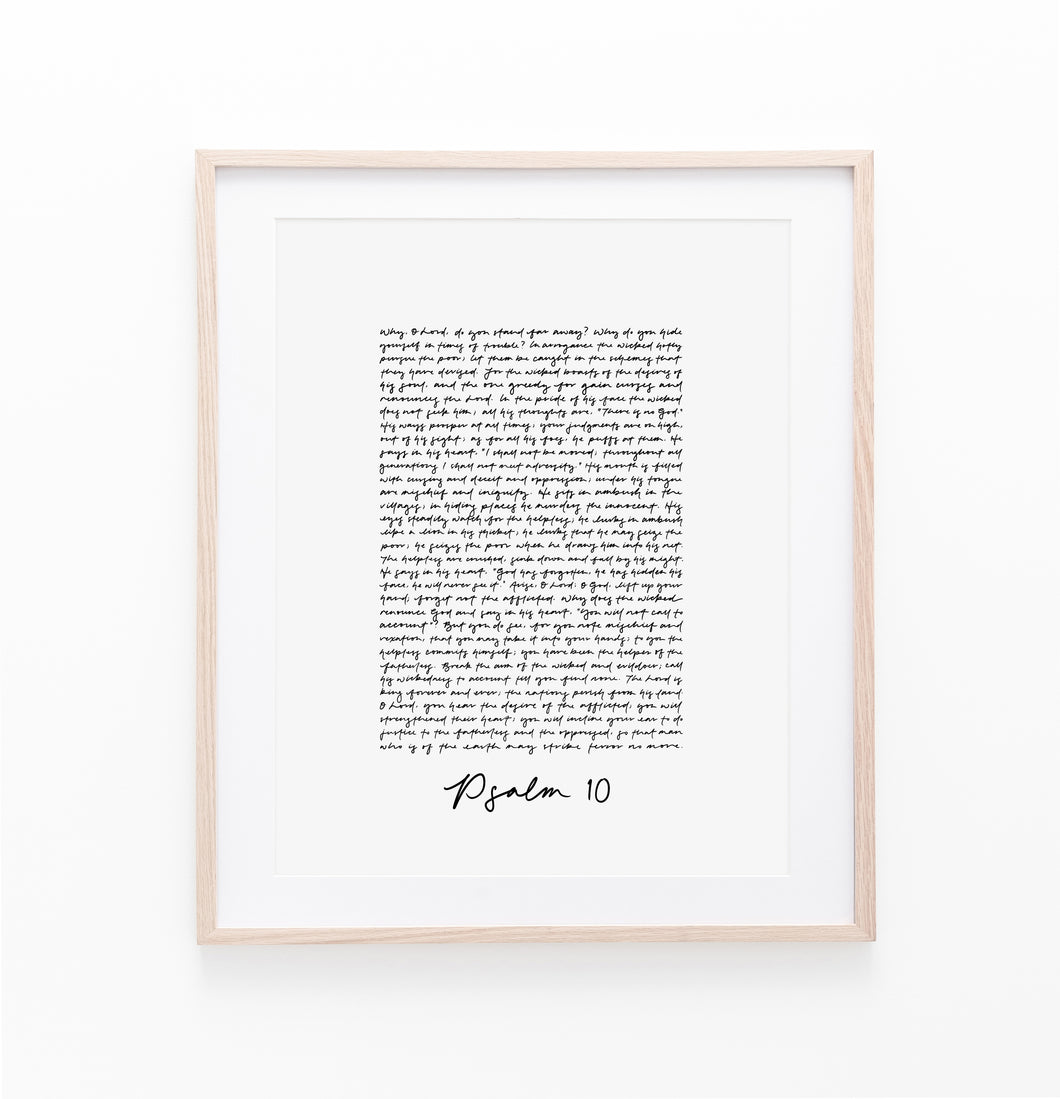 Psalm 10 Art Print