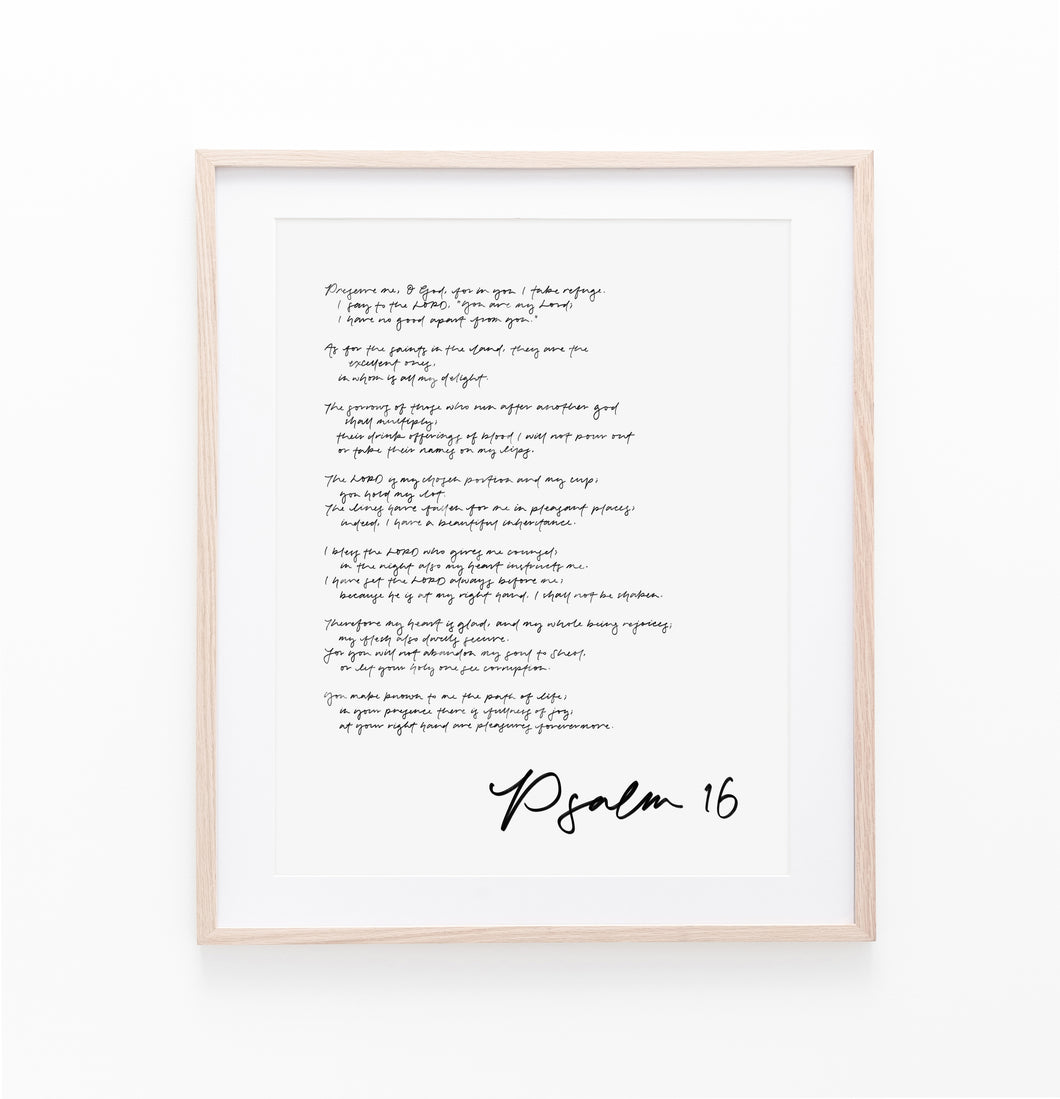 Psalm 16 Art Print