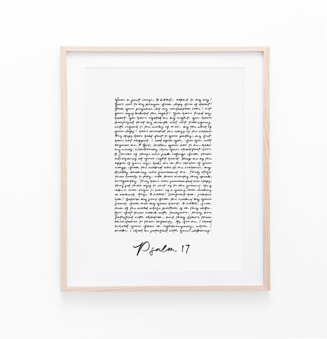 Psalm 17 Art Print