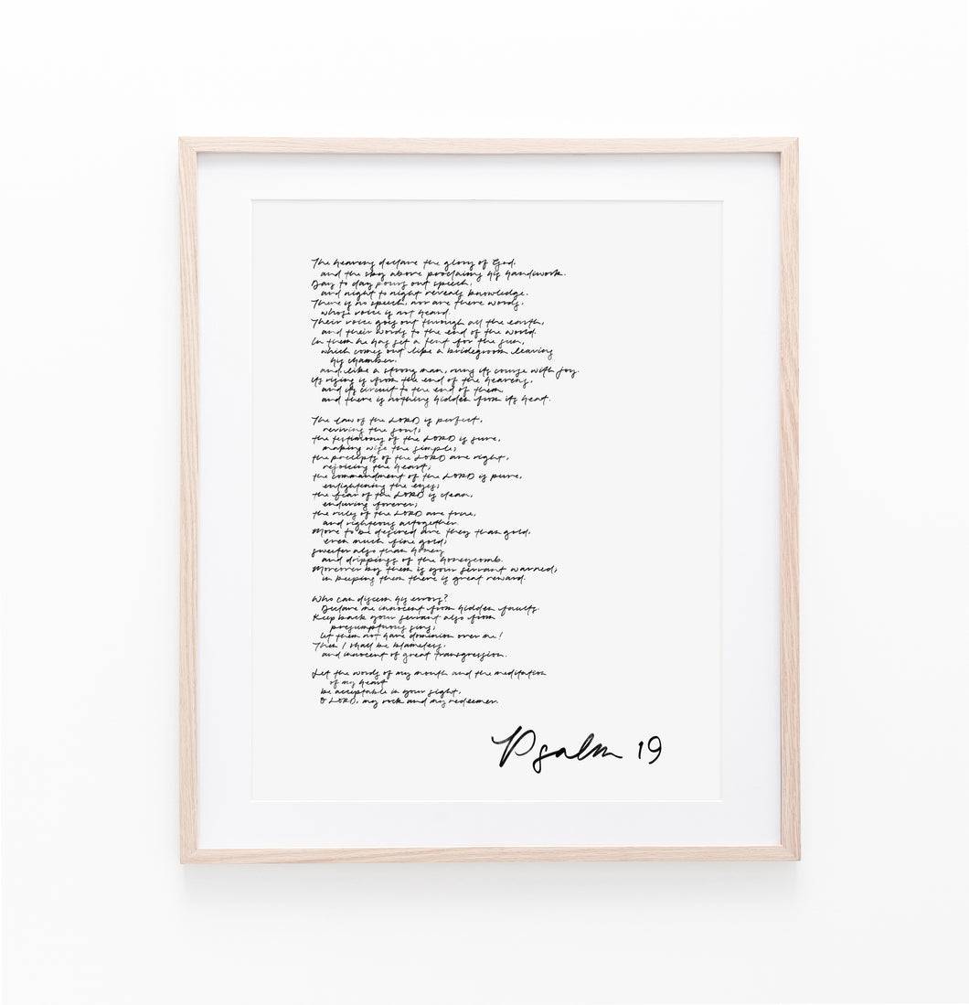 Psalm 19 Art Print