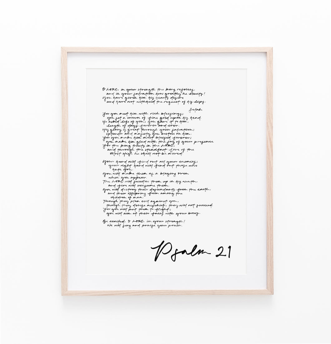 Psalm 21 Art Print