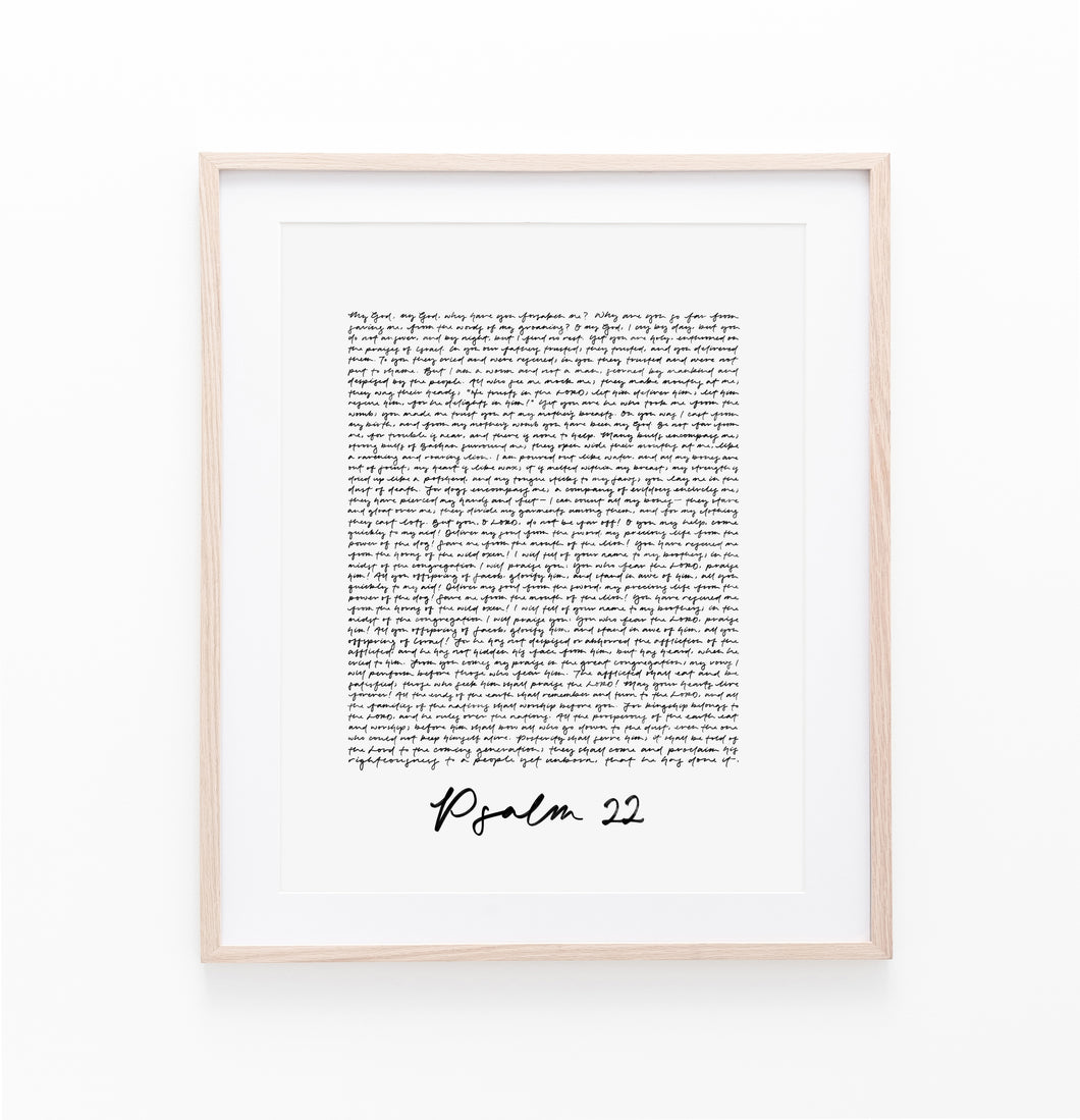 Psalm 22 Art Print