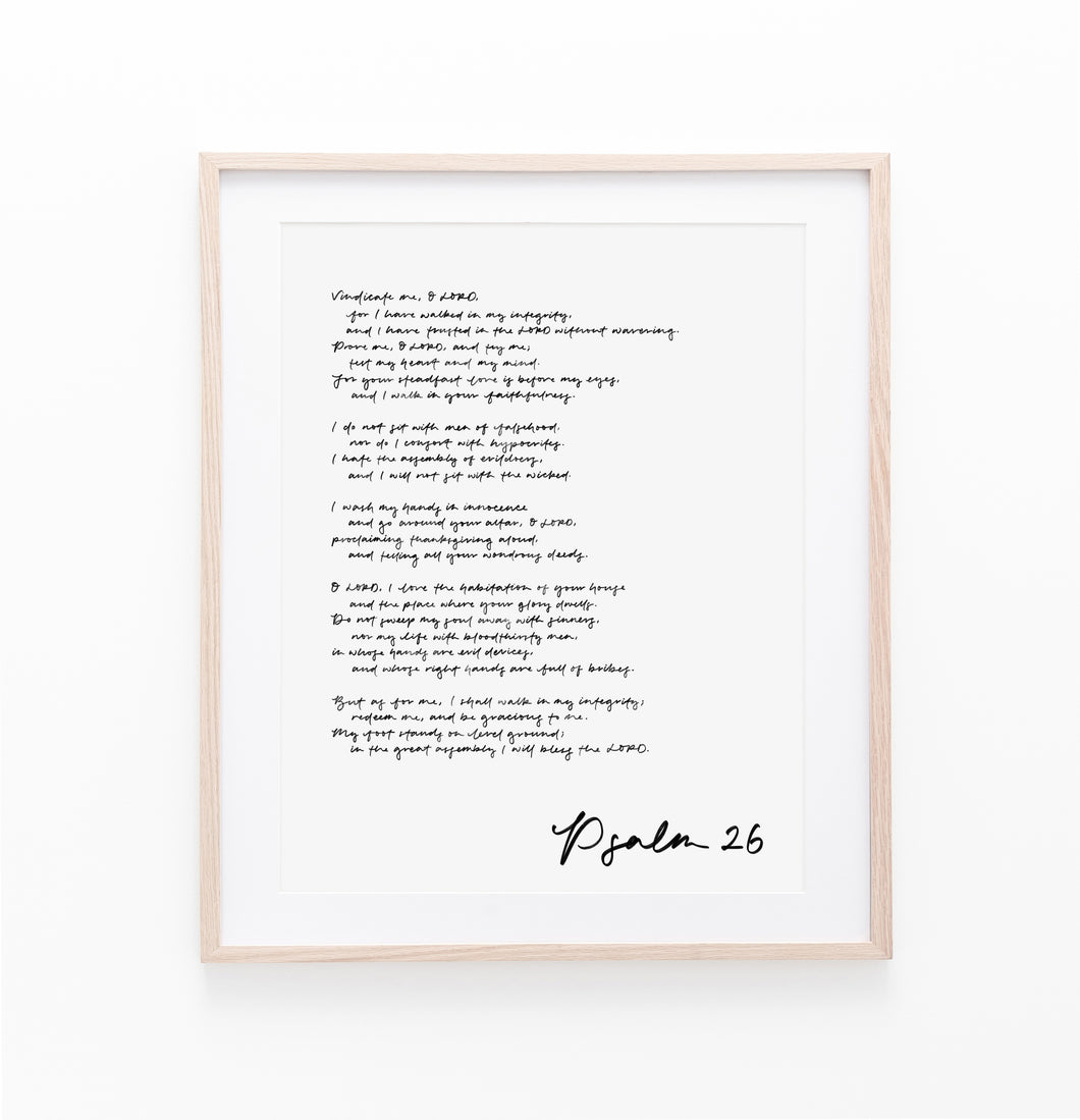 Psalm 26 Art Print