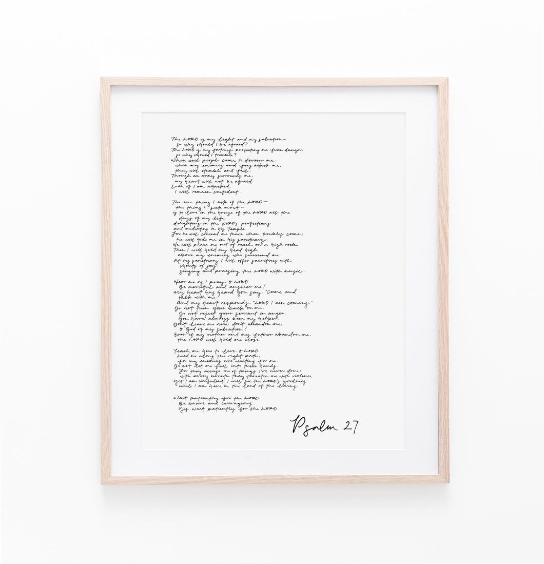 Psalm 27 Art Print