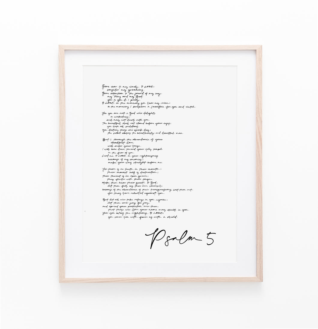 Psalm 5 Art Print