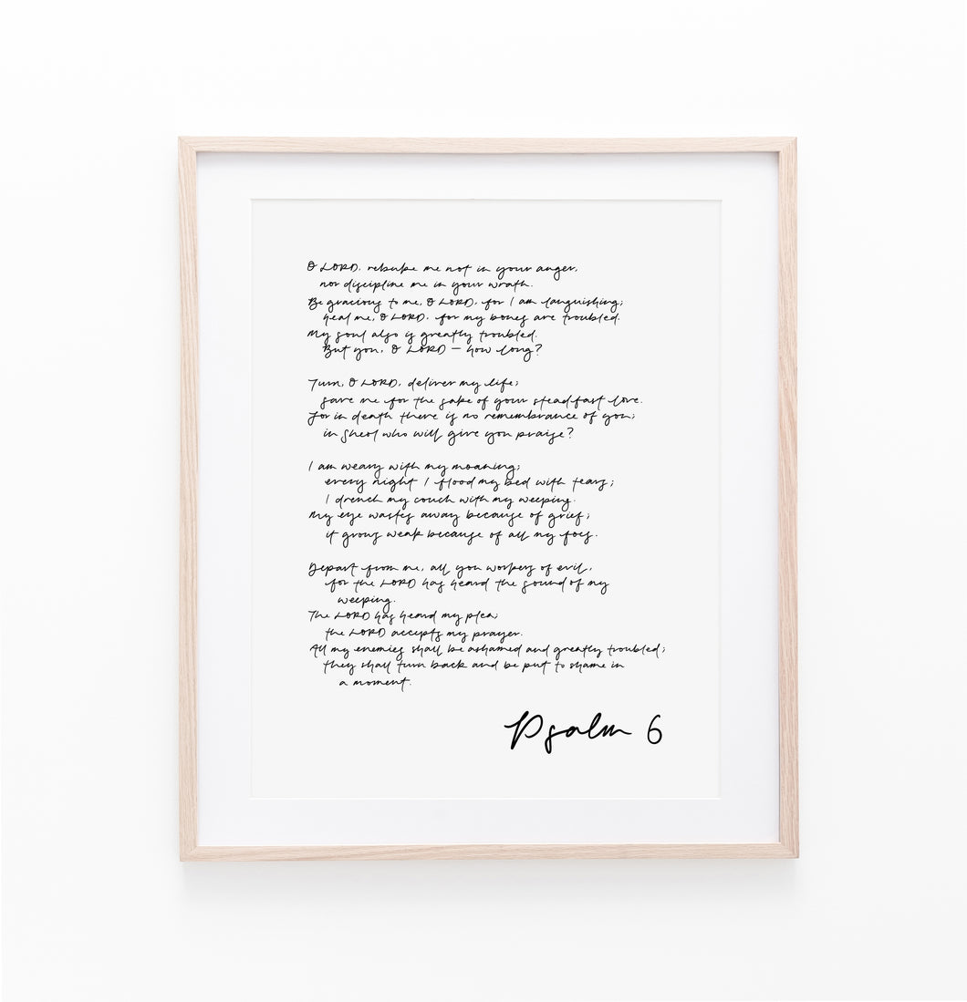 Psalm 6 Art Print