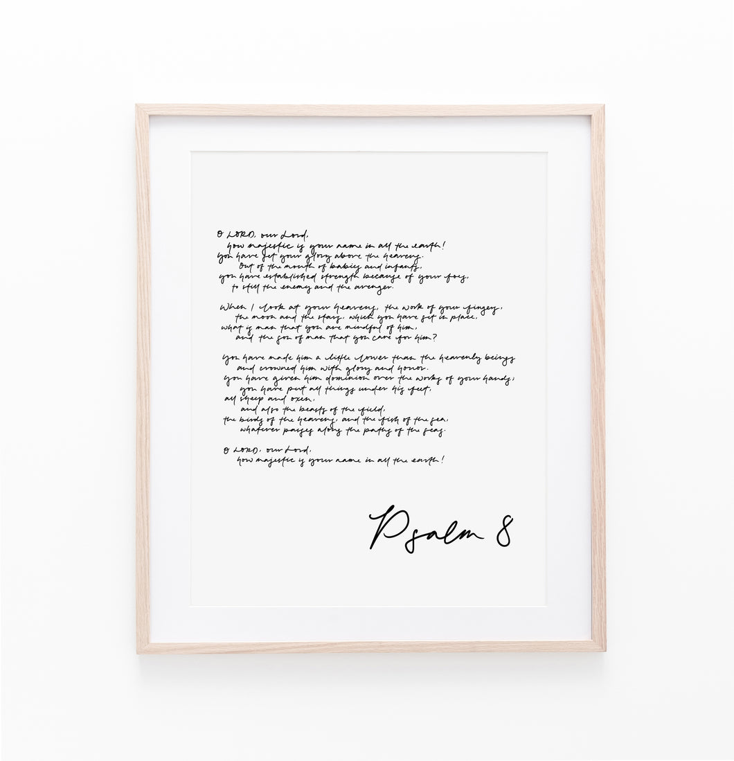 Psalm 8 Art Print