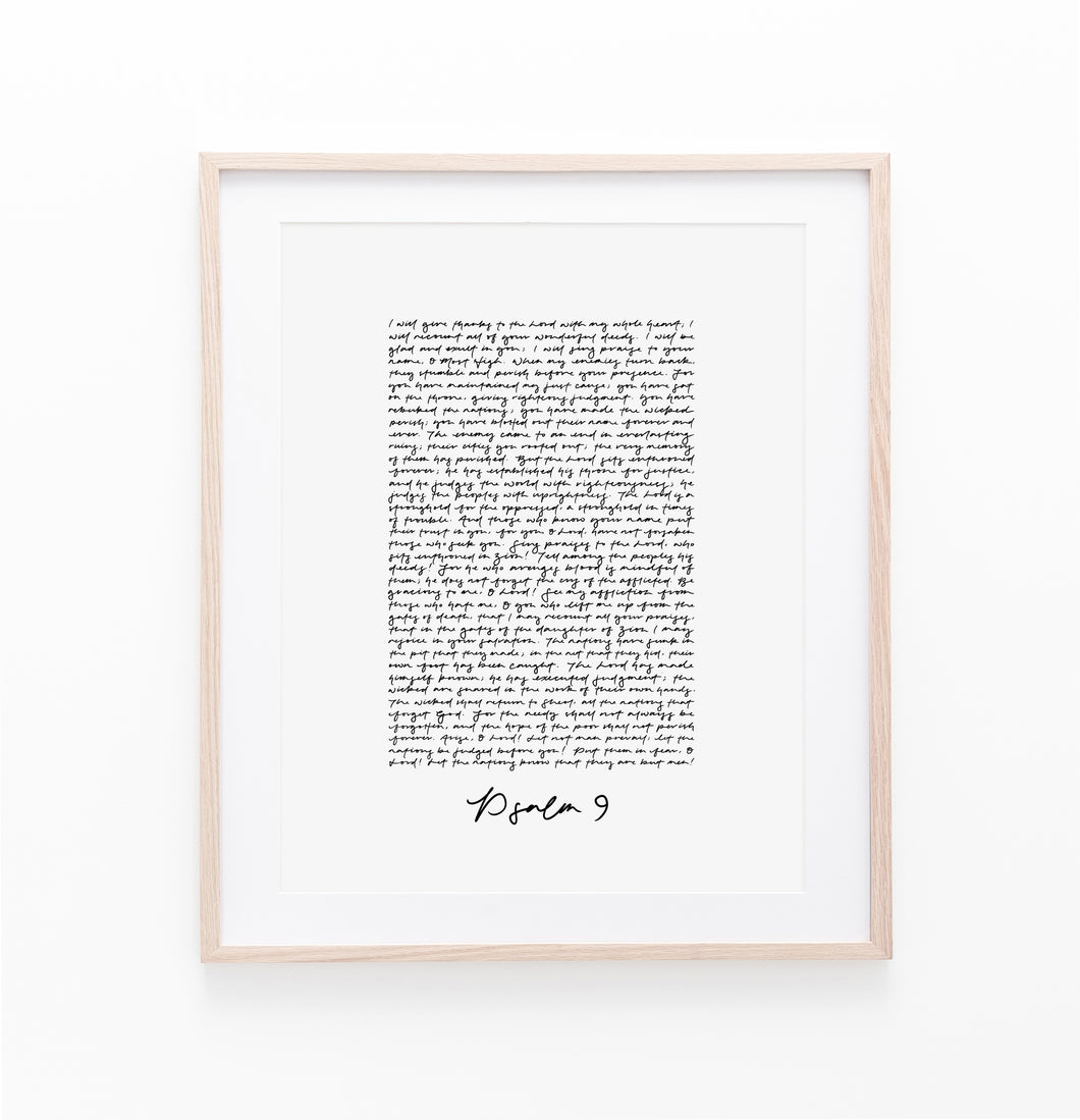 Psalm 9 Art Print