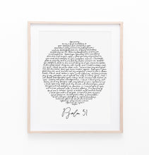 Load image into Gallery viewer, Psalm 51 Art Print (Circle)
