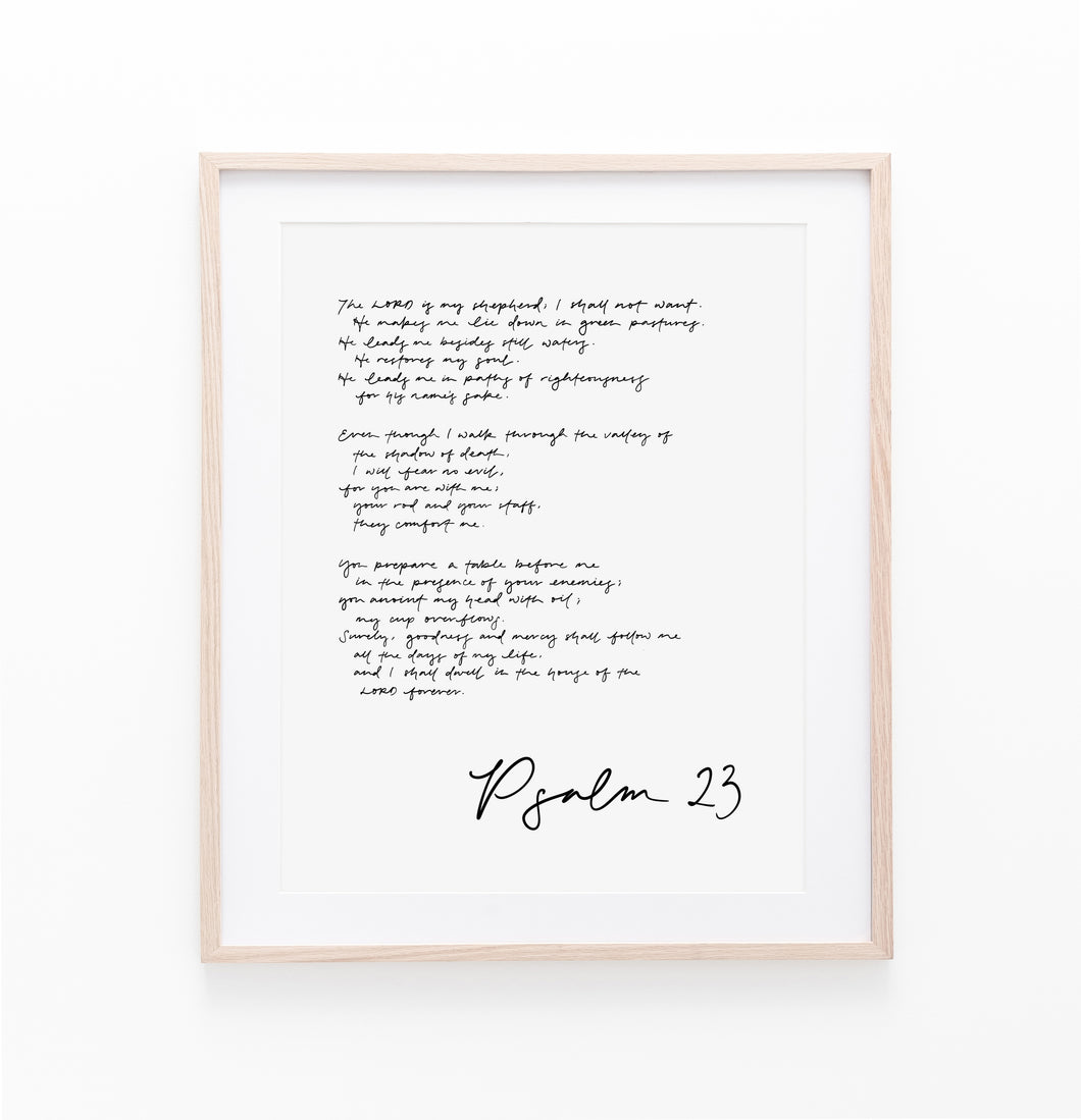 Psalm 23 Art Print